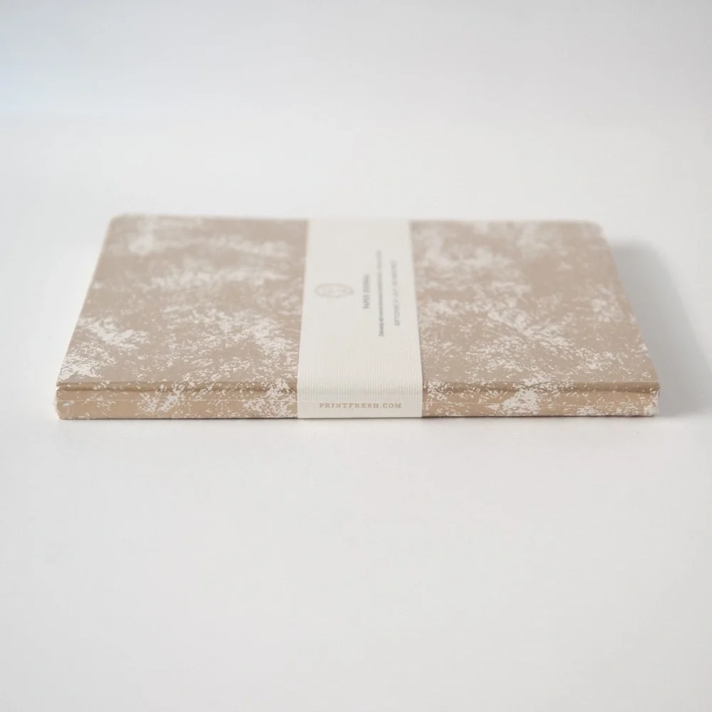 Print Fresh Softcover Lined Journal in Gold & White